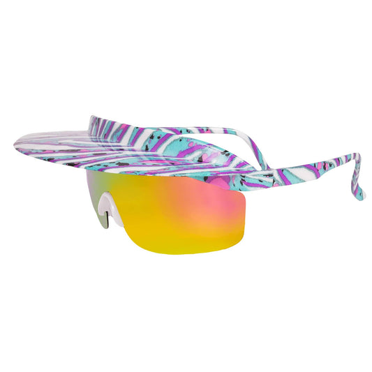 80's Visor Sunglasses - Retro Vintage Ski Visor Shades
